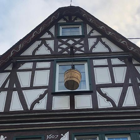 Schoene Ferienwohnung Burgruine Fachwerkhaus バッハラッハ エクステリア 写真